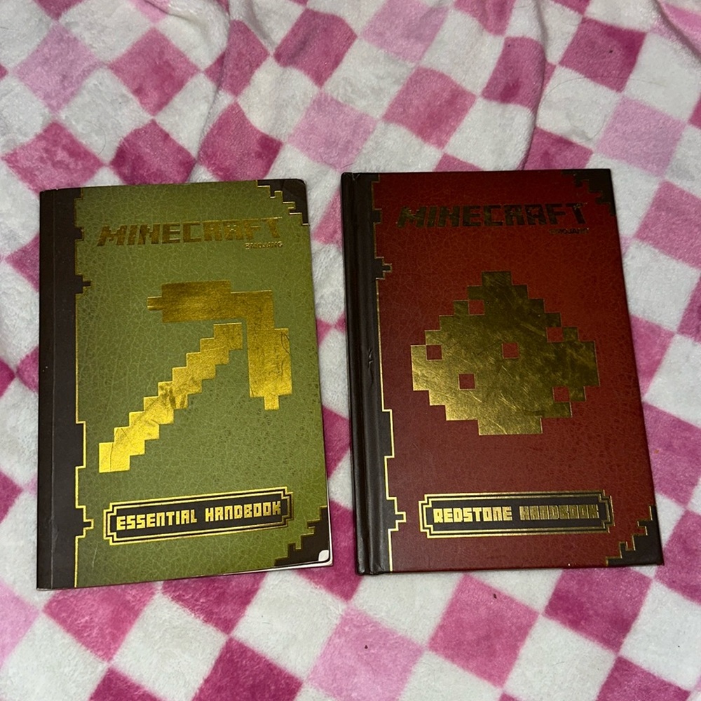 Minecraft Essential Handbook and Redstone Handbook books